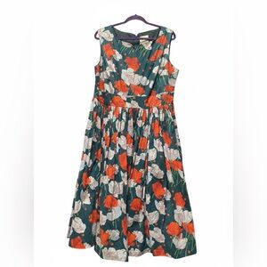 Floral Fabulous Fit and Flare Midi Dress"